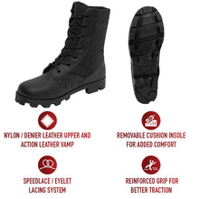 Cargar imagen en el visor de la galería, BCA Black Speedlace Jungle Boots
