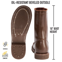 Cargar imagen en el visor de la galería, Brown Leather Jump Boot - 10 Inches
