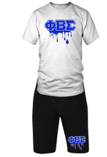 Cargar imagen en el visor de la galería, Phi Beta Sigma DRIP Shorts / T-Shirt Set
