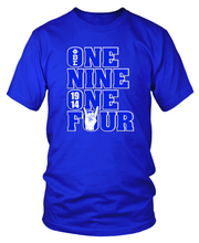 Load image into Gallery viewer, Phi Beta Sigma One Nine One Four Embossed T-Shirt
