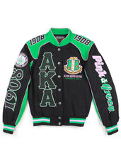 Load image into Gallery viewer, Alpha Kappa Alpha Twill Jacket Black
