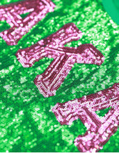 Load image into Gallery viewer, Alpha Kappa Alpha Sequin Tee Green
