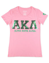 Load image into Gallery viewer, Alpha Kappa Alpha Sequin Tee
