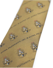 Load image into Gallery viewer, APA Gold Neck Tie with Black Shield
