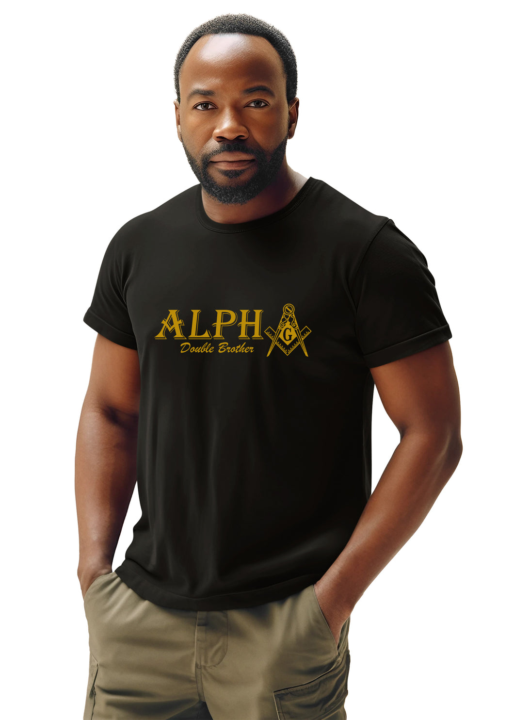 Alpha Double Brother Black T-Shirt