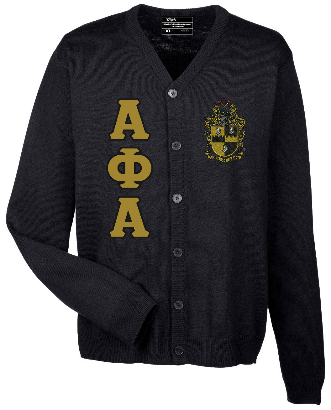 Alpha Phi Alpha Mens V-Neck Button Cardigan Sweater