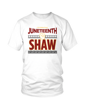 Cargar imagen en el visor de la galería, Camiseta Juneteenth de la Universidad Shaw
