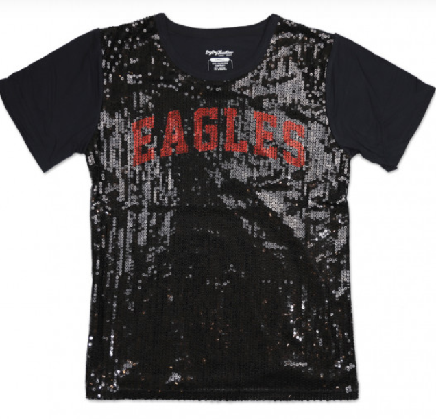 NORTH CAROLINA CENTRAL SEQUIN TEE (BLACK)