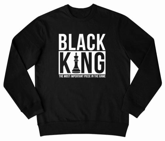 Black King Sweatshirt (Black/White)