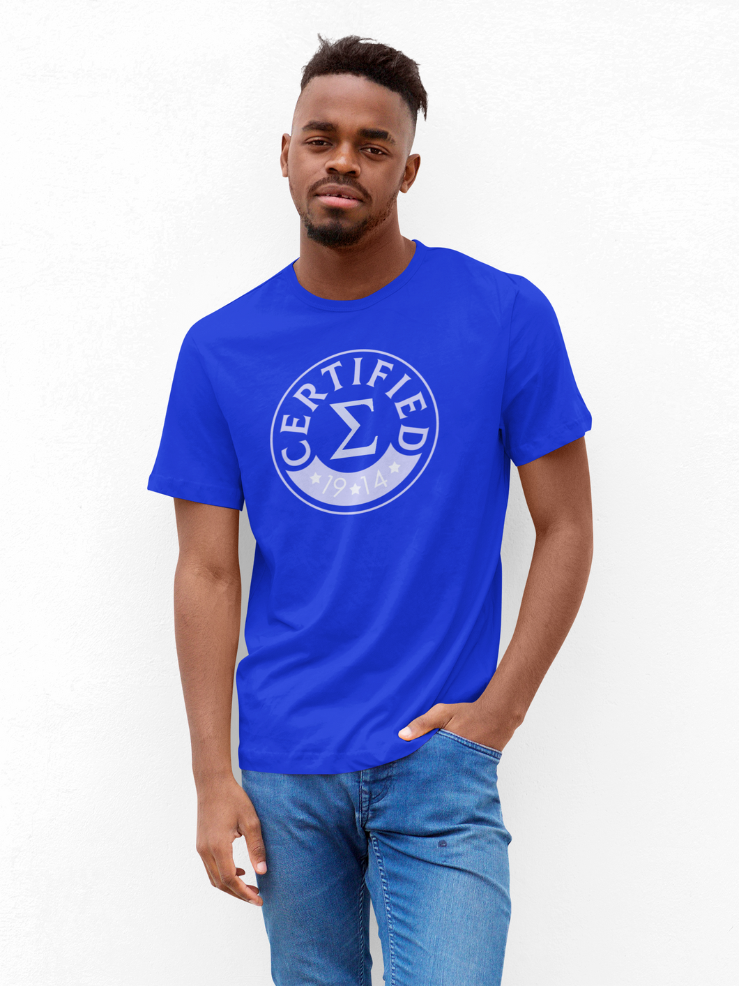 Phi Beta Sigma Fraternity Certified Sigma T-Shirt (Royal Blue)