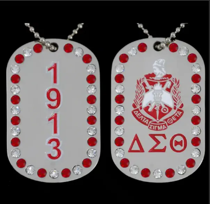 Delta Sigma Theta Double Sided Dog Tag