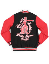 Load image into Gallery viewer, Delta Sigma Theta Fleece Fortitude Jacket (Red and Black)
