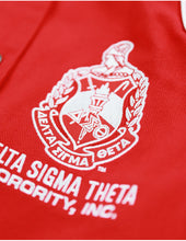 Cargar imagen en el visor de la galería, DELTA SIGMA THETA RACING TWILL JACKET RED/WHITE
