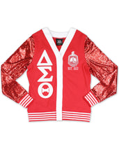Load image into Gallery viewer, DST SEQUIN CARDIGAN_RED

