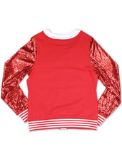 Load image into Gallery viewer, DST SEQUIN CARDIGAN_RED
