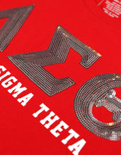 Load image into Gallery viewer, DST SEQUIN PATCH TEE_RED
