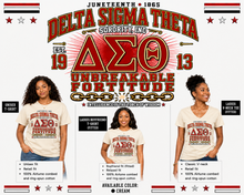 Cargar imagen en el visor de la galería, Delta Sigma Theta Legacy Freedom Juneteenth T-shirt (Cream)
