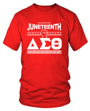 Load image into Gallery viewer, Delta Sigma Theta Juneteenth Red  T-Shirt
