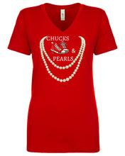 Load image into Gallery viewer, Delta Sigma Theta Chucks &amp; Pearls T-Shirts
