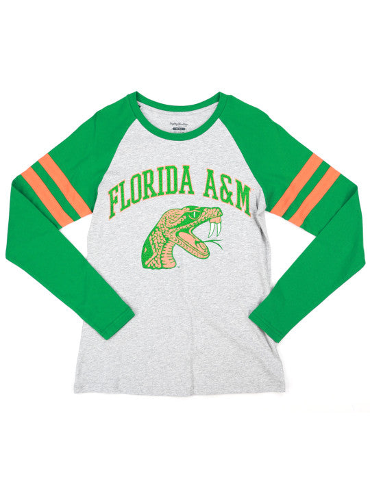 FLORIDA A&M WOMEN'S LONG SLEEVE TEE (GRAY)