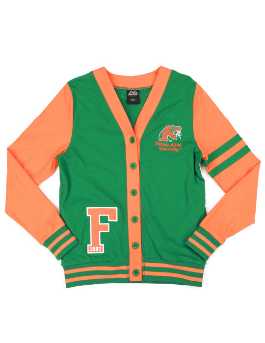 FLORIDA A&M WOMEN'S CARDIGAN (GREEN)