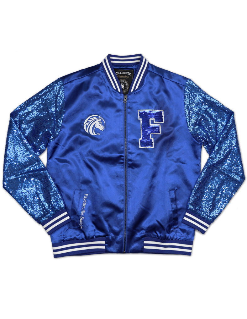 FAYETTEVILLE STATE SEQUINS SATIN JACKET