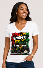 Load image into Gallery viewer, Juneteenth Freedom Never Folded T-Shirt
