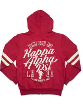 Load image into Gallery viewer, KAPPA ALPHA PSI Letters-Shield Zip Up Hoodie
