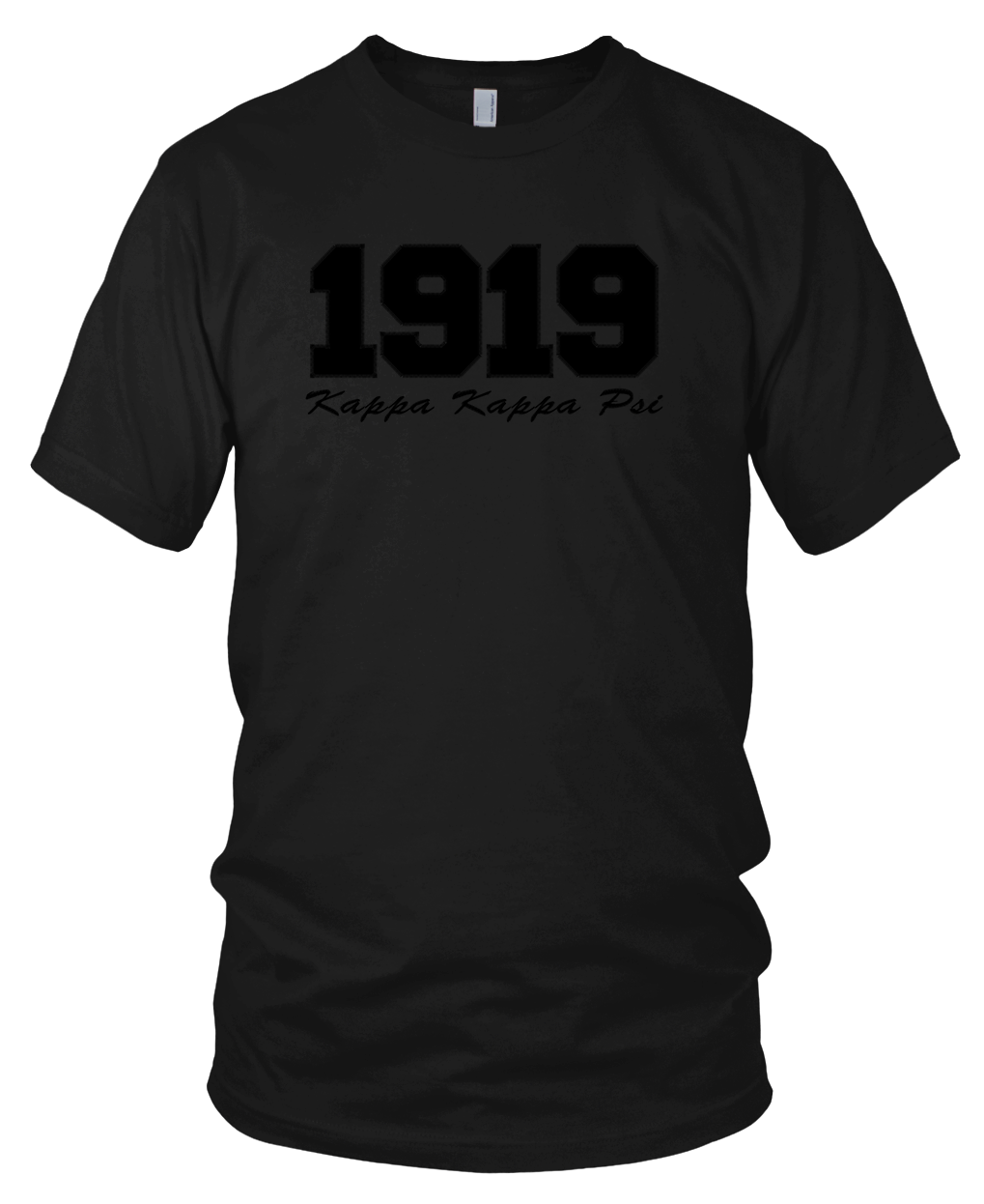 Kappa Kappa Psi 1919 Embroidered Black on Black T-Shirt