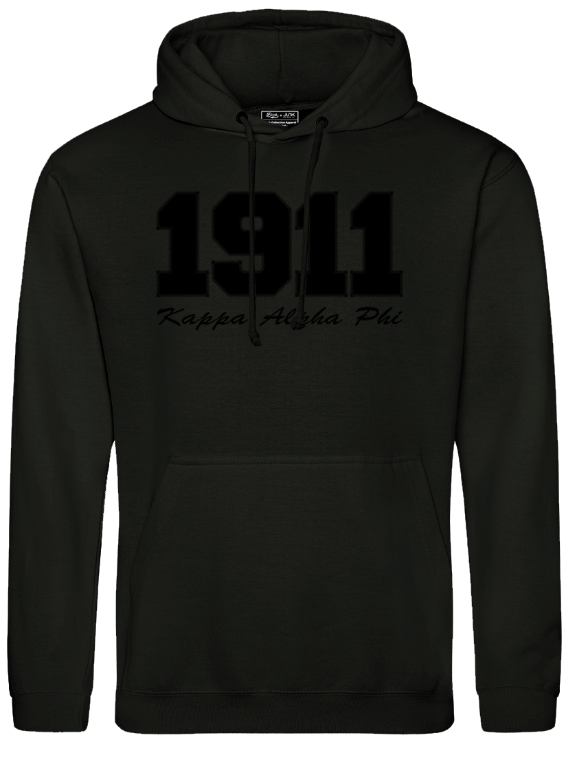 Kappa Alpha Psi 1911 Embroidered Black on Black Hoodie