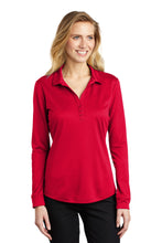 Load image into Gallery viewer, Port Authority  ®  Women&#39;s Silk Touch  ™   Performance Long Sleeve Polo. L540LS
