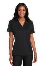 Load image into Gallery viewer, Port Authority ®  Women&#39;s Silk Touch™ Performance Colorblock Stripe Polo. L547
