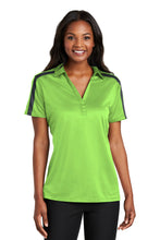 Load image into Gallery viewer, Port Authority ®  Women&#39;s Silk Touch™ Performance Colorblock Stripe Polo. L547
