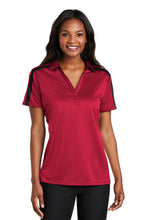 Load image into Gallery viewer, Port Authority ®  Women&#39;s Silk Touch™ Performance Colorblock Stripe Polo. L547
