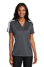 Load image into Gallery viewer, Port Authority ®  Women&#39;s Silk Touch™ Performance Colorblock Stripe Polo. L547
