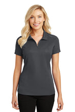 Cargar imagen en el visor de la galería, Port Authority ®  Women&#39;s Pinpoint Mesh Zip Polo. L580
