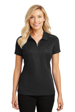 Cargar imagen en el visor de la galería, Port Authority ®  Women&#39;s Pinpoint Mesh Zip Polo. L580
