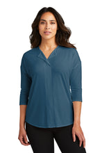 Cargar imagen en el visor de la galería, Port Authority ®  Women&#39;s Concept 3/4-Sleeve Soft Split Neck Top. LK5433
