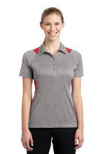 Load image into Gallery viewer, Sport-Tek ®  Women&#39;s Heather Colorblock Contender ™  Polo. LST665
