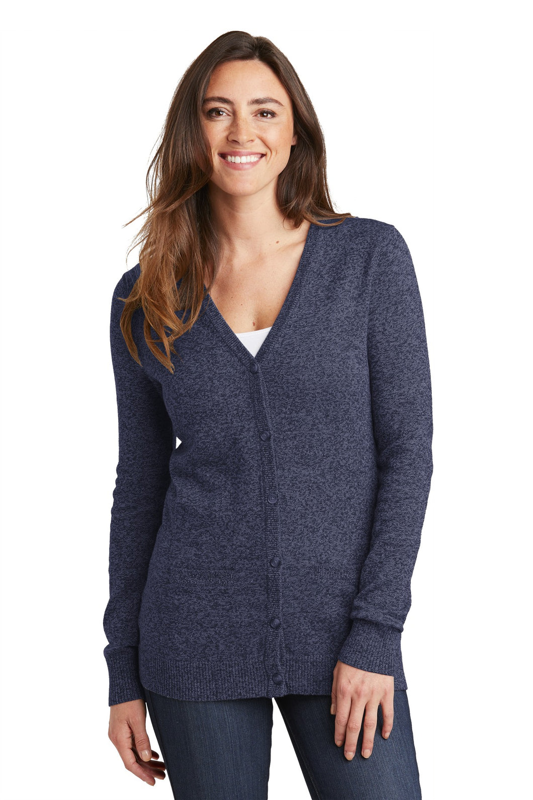 Port Authority  ®  Women's Marled Cardigan Sweater. LSW415