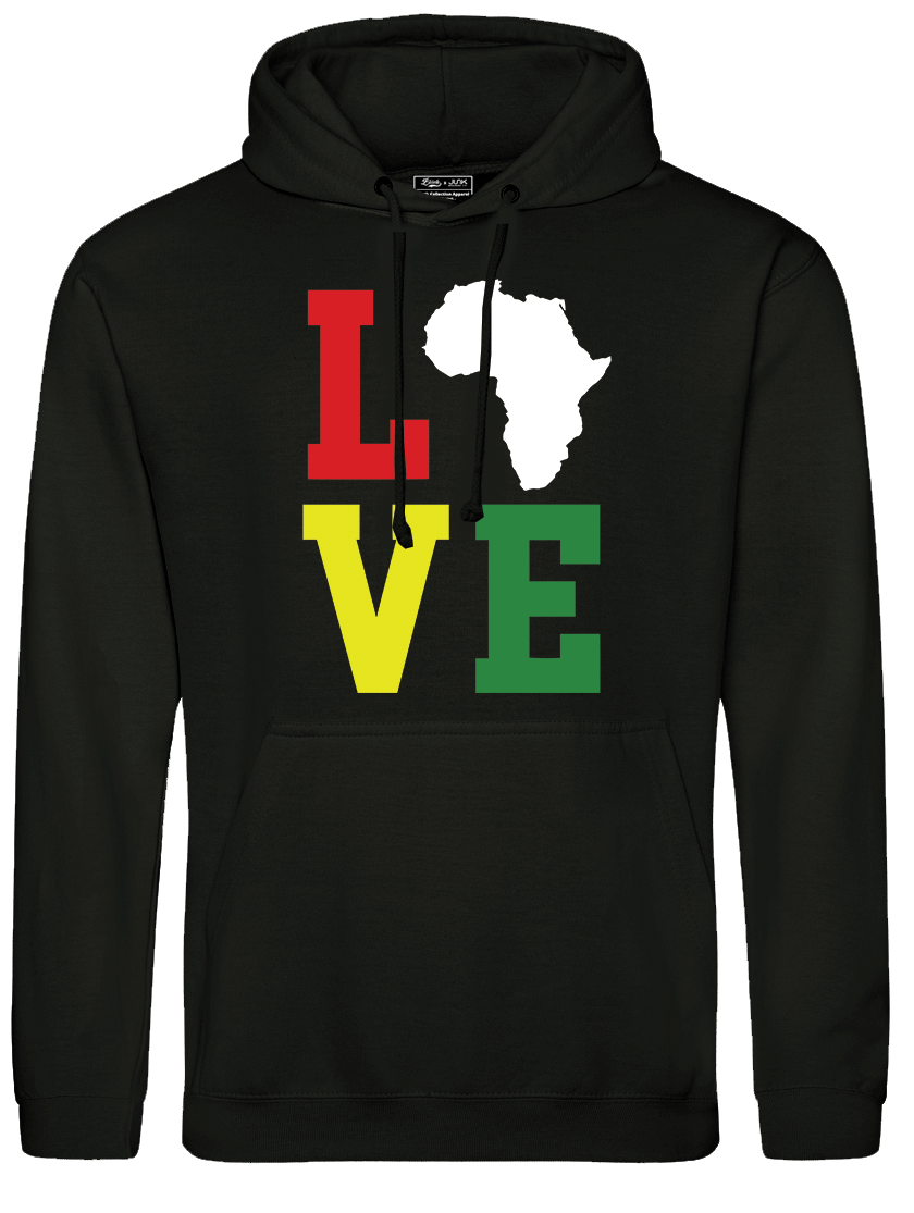 Love 2 Africa Black Hoodie