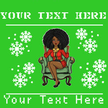 Load image into Gallery viewer, Mrs. Claus on Chair Christmas Ugly Sweater
