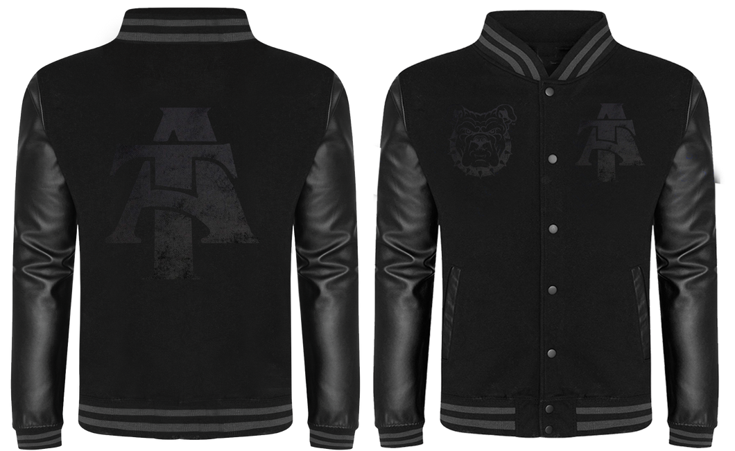 North Carolina A&T State University Black Leather Sleeve Varsity Jacket