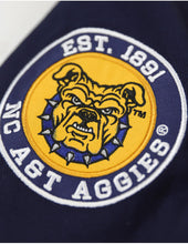 Load image into Gallery viewer, NORTH CAROLINA A&amp;T STATE RACING TWILL JACKET
