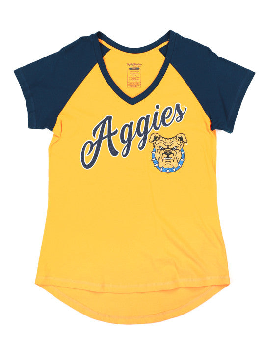 NORTH CAROLINA A&T V-NECK TEE