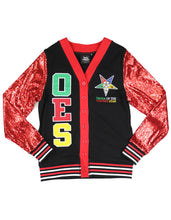 Load image into Gallery viewer, OES SEQUIN CARDIGAN_BLACK
