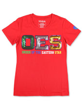 Load image into Gallery viewer, OES SEQUIN PATCH TEE_RED
