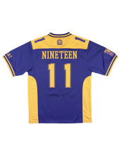 Load image into Gallery viewer, Omega Psi Phi FOOTBALL Purple Greek Letters JERSEY
