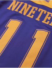 Load image into Gallery viewer, Omega Psi Phi FOOTBALL Purple Greek Letters JERSEY
