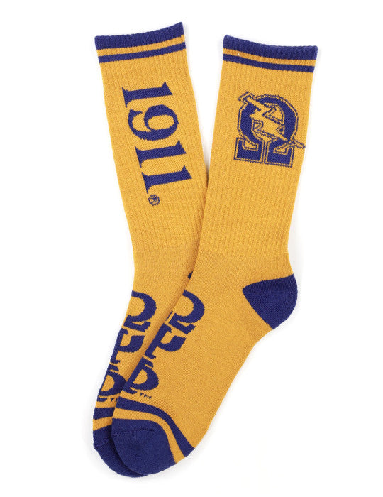 Omega Psi Phi Gold Socks